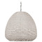 Visual Comfort Signature Collection Kokomo Polished Nickel Chalk Wicker Pendant CHC5650PN-CLW