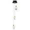 ET2 Lighting Et2 Pebble Black & Polished Gold LED Multi-Light Pendant E11073-122BKPG