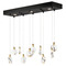 ET2 Lighting Et2 Pebble Black & Polished Gold LED Multi-Light Pendant E11076-122BKPG