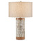 Currey and Company Lighting Currey and Company Hyson Natural Horn & Brass Table Lamp with Drum Shade 6000-0823