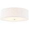 Justice Design Group Justice Design Classic 25 Inch Drum Flush Mount Nickel White FAB-9732-WHTE-NCKL