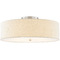 Justice Design Group Justice Design Classic 24 Inch Drum Semi Flush Nickel Cream FAB-9762-CREM-NCKL