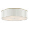 Currey and Company Lighting Currey and Company Tom Caldwell Wexford Snow White & Gold Highlights LED Flushmount Light 9999-0067