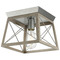 Progress Lighting Progress Lighting Briarwood Galvanized & Rustic Bleached Oak Flushmount Light P350022-141