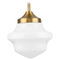 Progress Lighting Progress Lighting School House Vintage Brass Mini-Pendant Light P5196-163