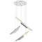 Matteo Lighting Matteo Lighting Stylus Chrome Multi-Light Pendant with Cylindrical Shade C32416CH