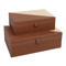 Currey and Company Lighting Currey and Company Leather & Raffia Brown / Natural Box 1200-1069