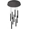 AFX Lighting Afx Lighting Eli Black LED Multi-Light Pendant with Cylindrical Shade ELIP01L30UDBKRND9