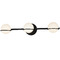 Justice Design Group Justice Design Centric 3-Light Bath Bar Black Opal FSN-4163-OPAL-MBLK