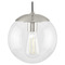 Progress Lighting Progress Lighting Atwell Brushed Nickel Mini-Pendant Light with Globe Shade P500309-009