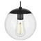Progress Lighting Progress Lighting Atwell Matte Black Mini-Pendant Light with Globe Shade P500309-031