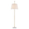 Currey and Company Lighting Currey and Company Cloister Antique Brass & White Arc Lamp with Empire Shade 8000-0125