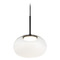 Matteo Lighting Matteo Lighting Jayce Matte Black LED Pendant Light with Bowl / Dome Shade C60511MBWH