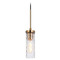 Matteo Lighting Matteo Lighting Weaver Aged Gold Brass Mini-Pendant Light with Cylindrical Shade C32101AG