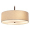 Justice Design Group Justice Design Group Classic Dark Bronze Pendant Light with Drum Shade FAB-9591-CREM-DBRZ