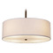 Justice Design Group Justice Design Group Classic Dark Bronze Pendant Light with Drum Shade FAB-9591-WHTE-DBRZ