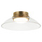 Matteo Lighting Matteo Lighting Luna Aged Gold Brass LED Flushmount Light M16401AGCL