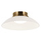 Matteo Lighting Matteo Lighting Luna Aged Gold Brass LED Flushmount Light M16401AGFR