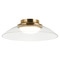 Matteo Lighting Matteo Lighting Luna Aged Gold Brass LED Flushmount Light M16411AGCL