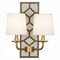 Robert Abbey Lighting Robert Abbey Lighting Williamsburg Lightfoot Wall Sconce with Fondine Fabric Shades 1032