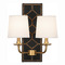 Robert Abbey Lighting Robert Abbey Lighting Williamsburg Lightfoot Wall Sconce with Fondine Fabric Shades 1035