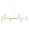 Mitzi by Hudson Valley Mitzi Leigh Aged Brass 12-Light Chandelier White H484812-AGB/SWH