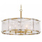 Minka Lavery Minka Lavery Veil Legacy Brass Pendant Light with Drum Shade 3636-732