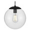 Progress Lighting Progress Lighting Atwell Matte Black Mini-Pendant Light with Globe Shade P500310-031