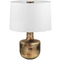 Troy Lighting Troy Lighting Terron Patina Brass LED Table Lamp with Drum Shade PTL5128-PBR