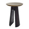 Currey and Company Lighting Currey & Company Pince Black Brass Aluminum End Table 4000-0254