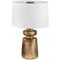 Troy Lighting Troy Lighting Terron Patina Brass LED Table Lamp with Drum Shade PTL5122-PBR