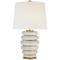 Visual Comfort Signature Collection Phoebe Cordless Antiqued White Ceramic Accent Lamp KW3619AWC-L-CL