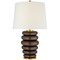 Visual Comfort Signature Collection Phoebe Cordless Crystal Bronze Ceramic Accent Lamp KW3619CBZ-L-CL