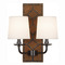 Robert Abbey Lighting Robert Abbey Lighting Williamsburg Lightfoot Wall Sconce with Fondine Fabric Shades Z1030