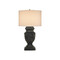 Currey and Company Lighting Balustrade Table Lamp in Distressed Light Black by Currey & Company 6000-1061