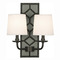 Robert Abbey Lighting Robert Abbey Lighting Williamsburg Lightfoot Wall Sconce with Fondine Fabric Shades Z1034