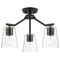 Progress Lighting Progress Lighting Vertex Matte Black Semi-Flushmount Light P400340-31M