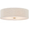 Justice Design Group Justice Design Classic 30 Inch Drum Flush Mount Brass FAB-9733-CREM-BRSS