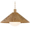 Troy Lighting Troy Lighting Woodside Patina Brass LED Pendant Light with Empire Shade F1432-PBR