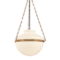 Troy Lighting Troy Lighting Paradigm Patina Brass LED Pendant Light with Bowl / Dome Shade F5119-PBR