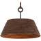 Troy Lighting Troy Lighting Sequoia Textured Bronze & Highlight LED Pendant Light with Empire Shade F2824-TBZH