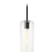 Matteo Lighting Matteo Lighting Lincoln Matte Black Mini-Pendant Light with Cylindrical Shade C32501MB
