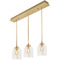 AFX Lighting Afx Lighting William Satin Brass Multi-Light Pendant with Bowl / Dome Shade WMMP08MBSBLNR3