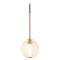 Matteo Lighting Matteo Lighting Jemyca Aged Gold Brass Mini-Pendant Light with Globe Shade C61601AGCL
