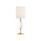 Currey and Company Lighting Marche Cordless Rechargeable Lamp in White & Brass by Currey & Company 6700-0021
