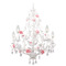Crystorama Lighting Crystorama Lighting Lola Wet White Crystal Chandelier 4856-WW