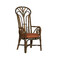 Currey and Company Lighting Benin Throne Brown Armchair with Linho Adobe Fabric by Currey & Co 7000-1062