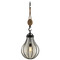 Troy Lighting Troy Lighting Murphy Forged Iron & Rustic Wood Pendant Light with Teardrop Shade F4905-FOR