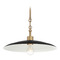 Minka Lavery Minka Lavery York Dark Matte Black & Natural Brass Pendant Light with Bowl / Dome Shade 296-858