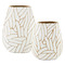 Currey and Company Lighting Currey and Company Anika White & Gold Vase 1200-0496